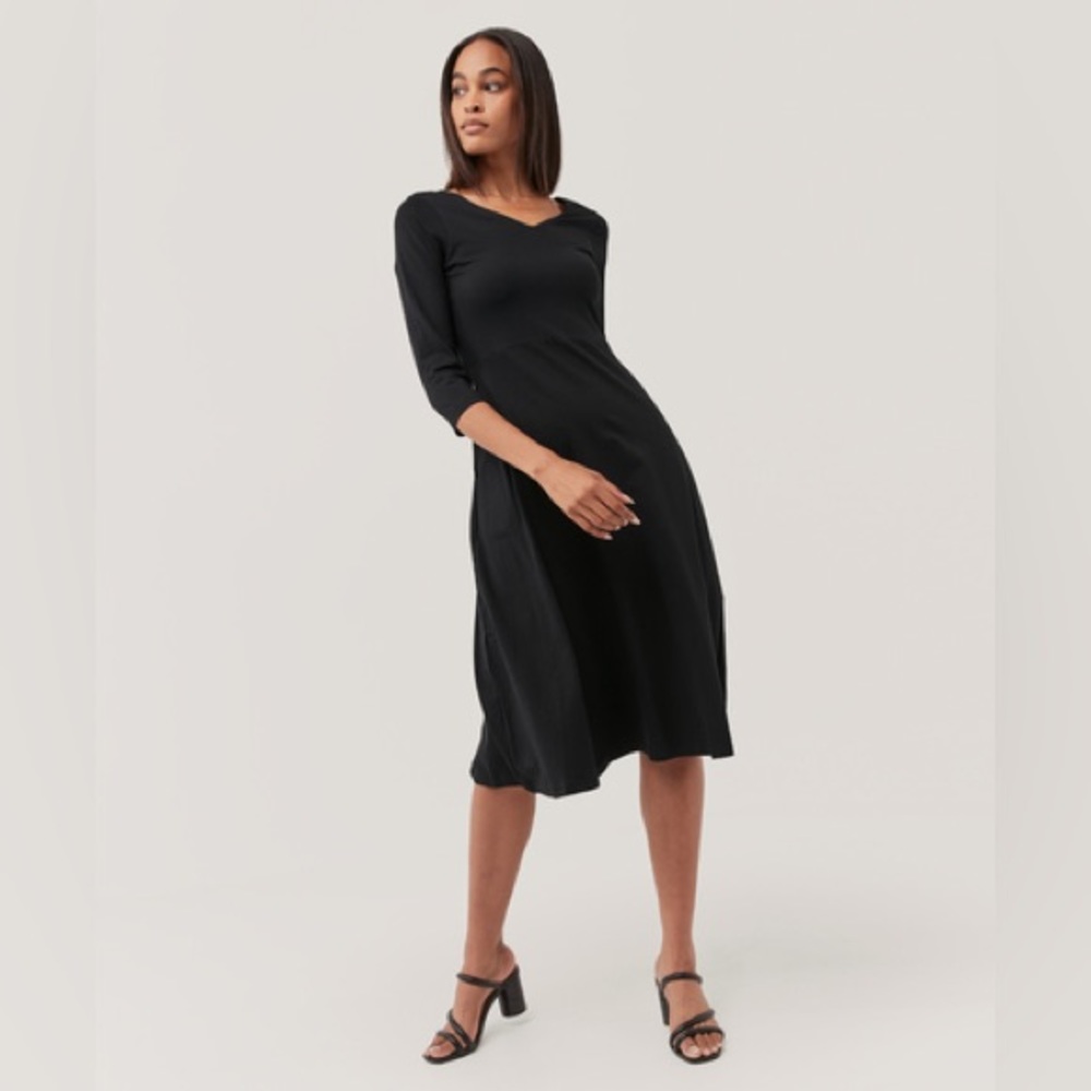 Pact Fit & Flare Midi Party Dress NWOT
